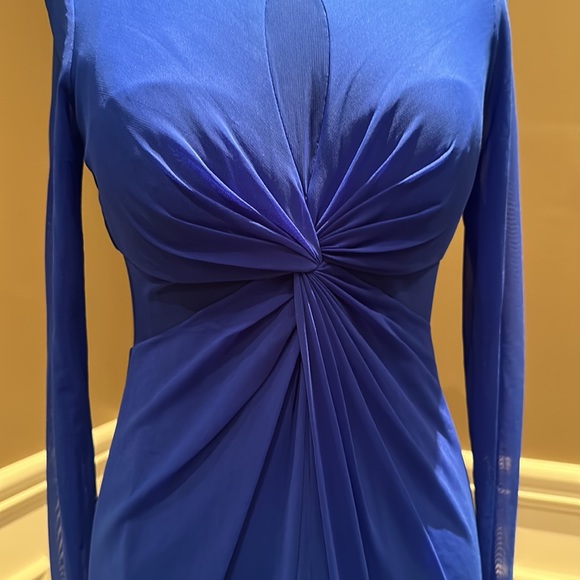 Stunning Long Illusion Mesh Inset Gown Dress - Picture 9 of 17